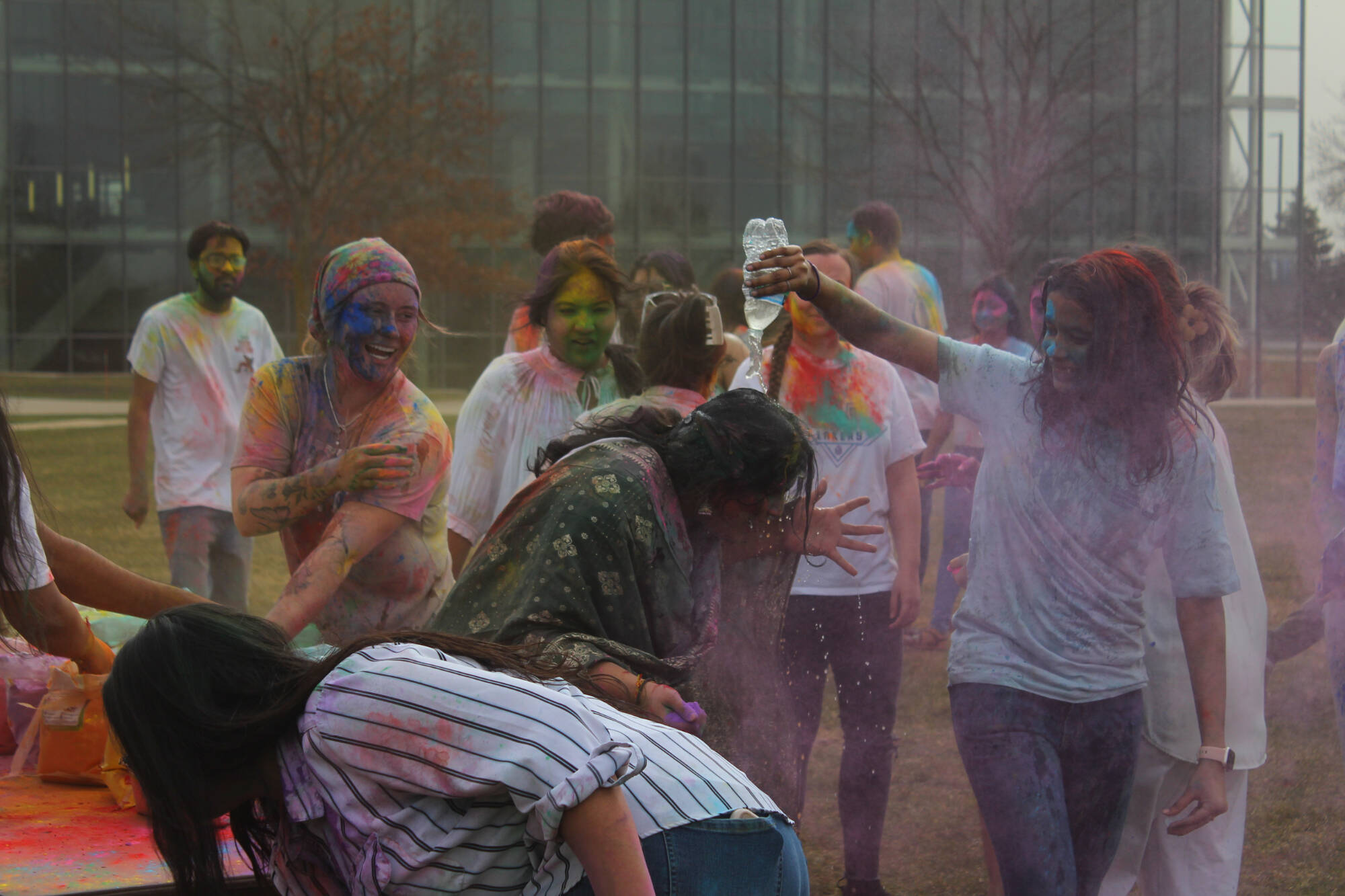 Holi celebration on GVSU Campus